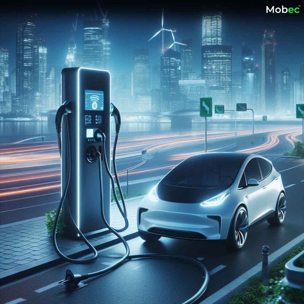 Visual representation showcasing the pivotal role of charging stations in the electric car ecosystem.