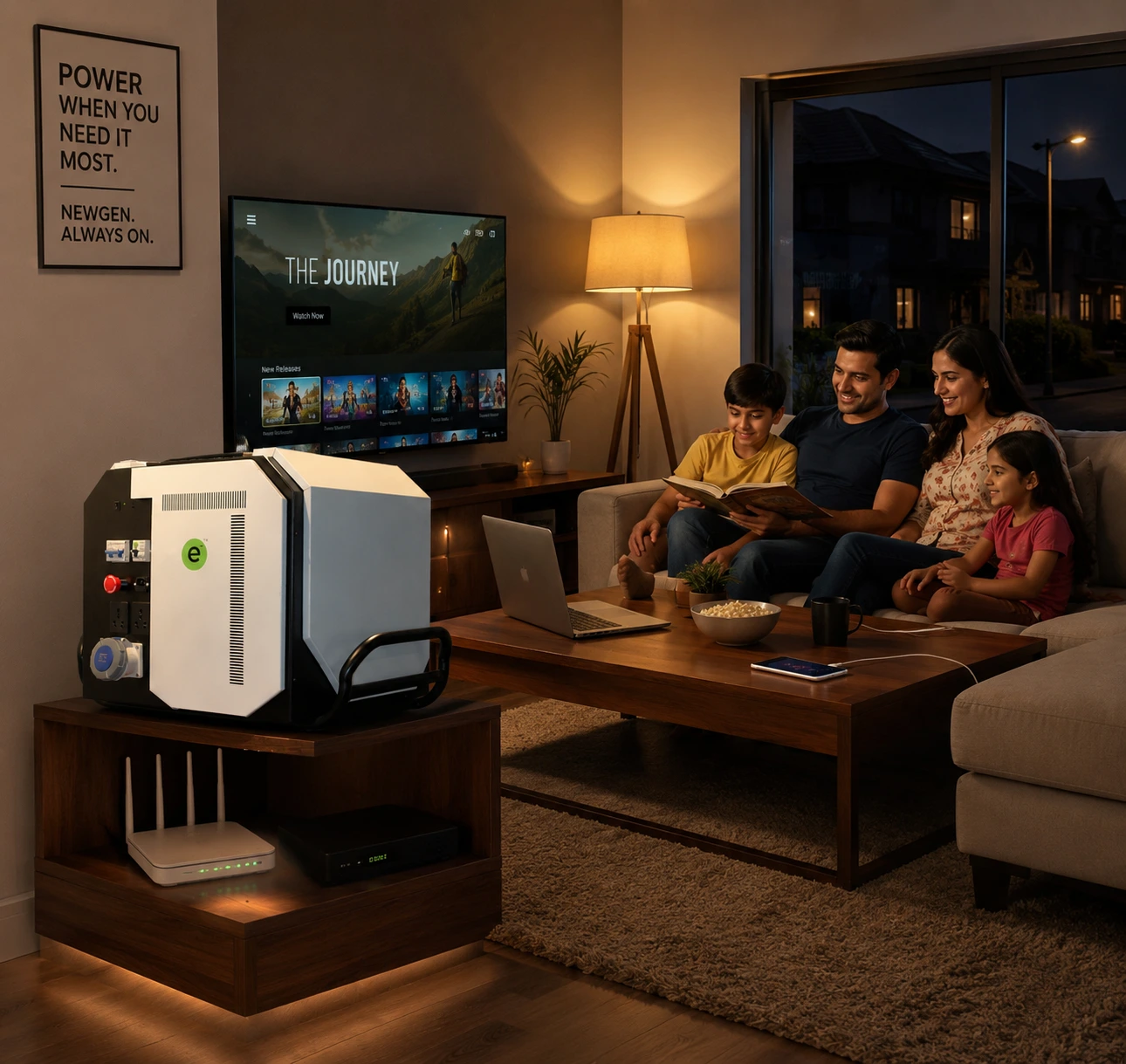 Battery energy storage system powering home appliances