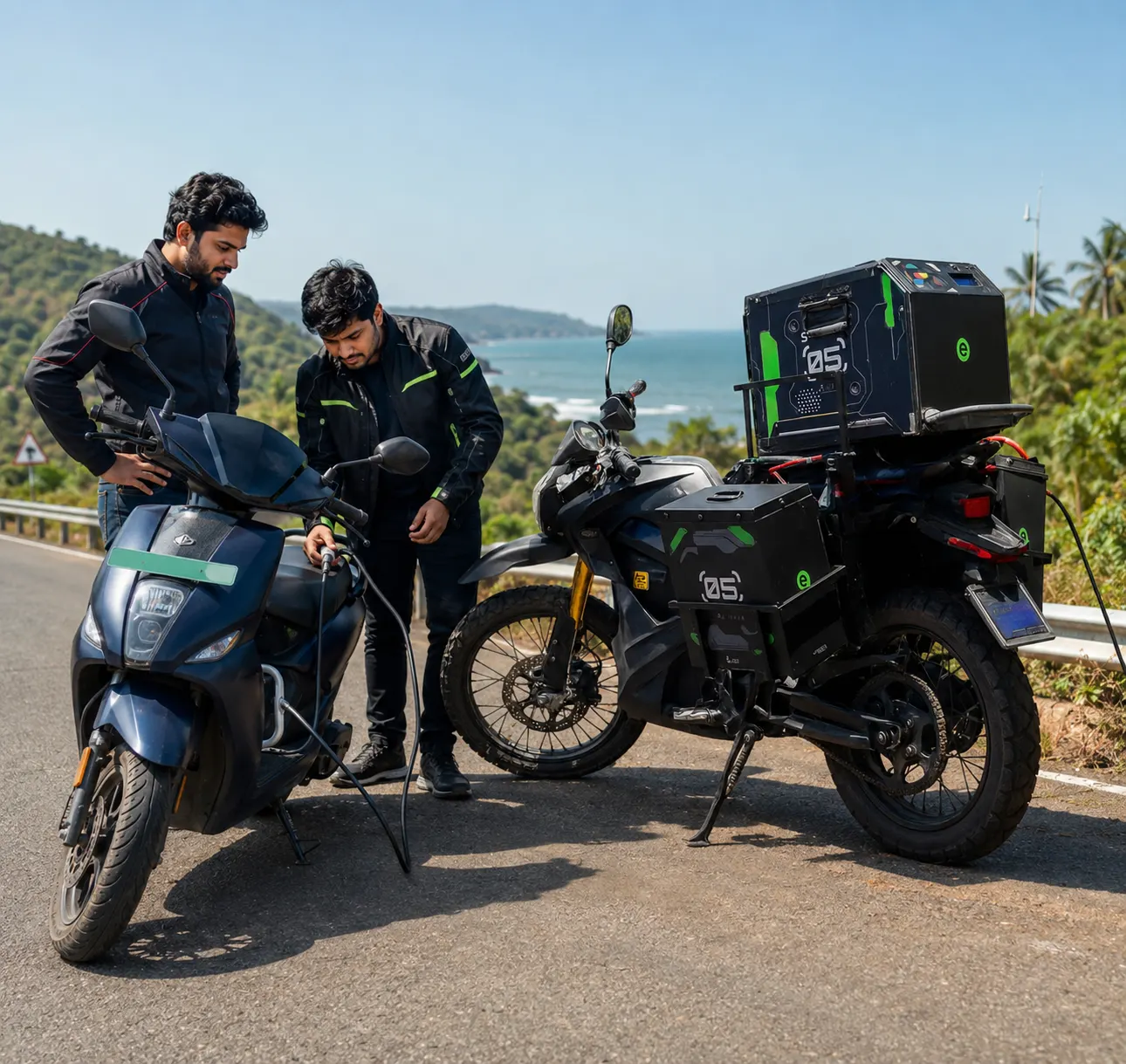 Electric bike charging with Mobec Smart 5 portable charger
