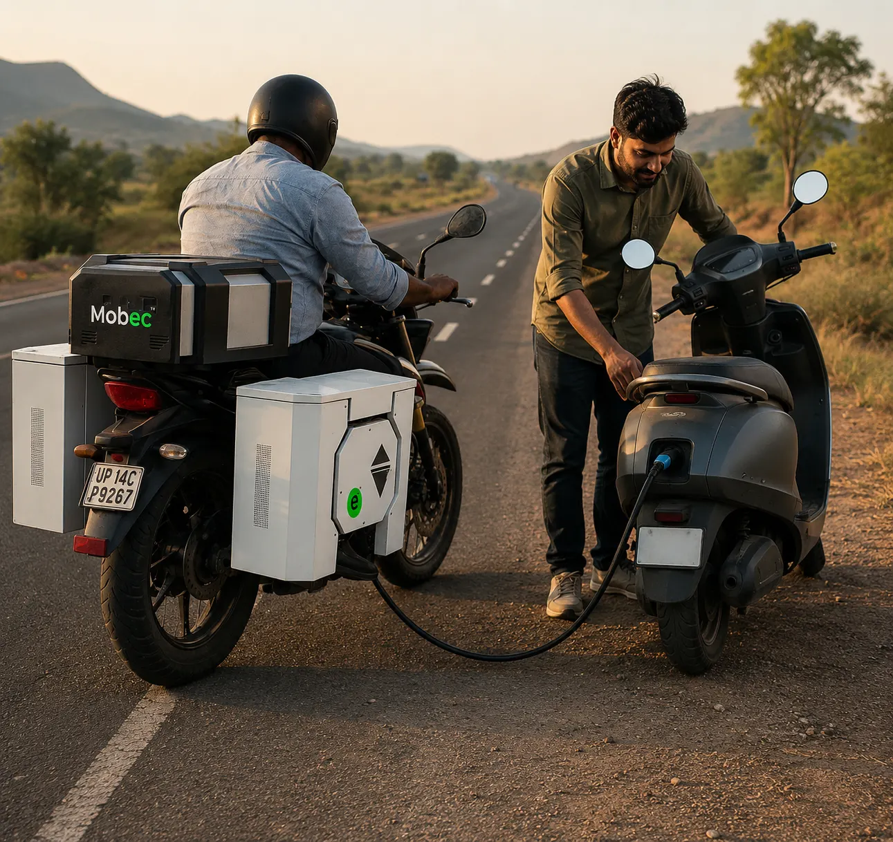 Mobec Smart 8 charging an electric vehicle